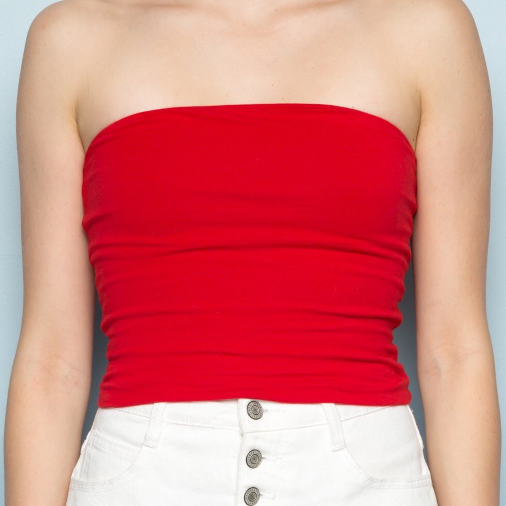 brandy melville red jenny tube top